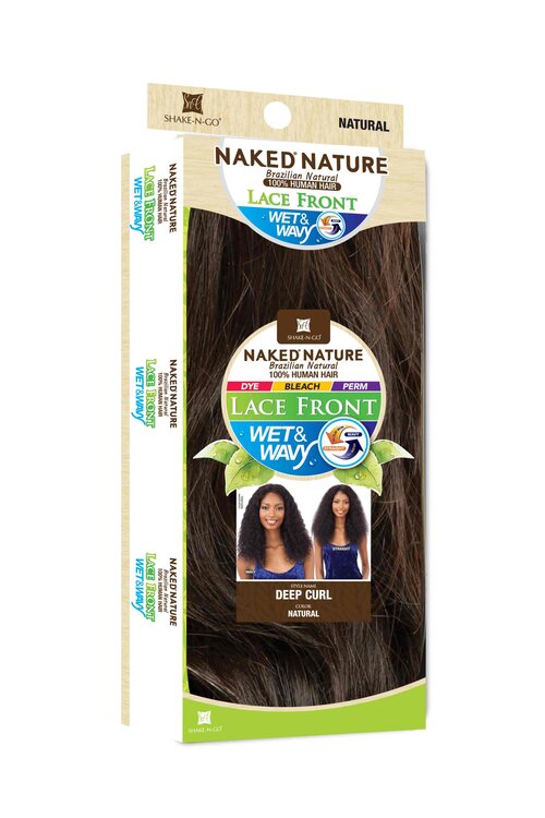 SHAKE N GO FREETRESS EQUAL BRAZILIAN 100% HUMAN HAIR LACE FRONT WET AND WAVY DEEP CURL, PACK VIEW