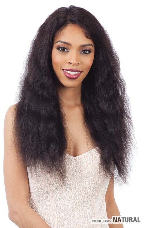 SHAKE N GO FREE TRESS  100% HUMAN HAIR LACE FRONT WIG WET & WAVY- LOOSE DEEP, FRONT SIDE