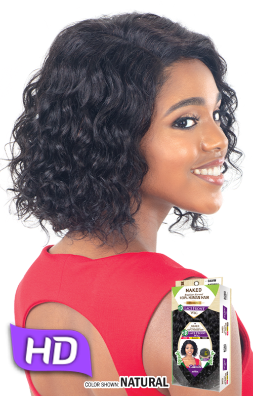 SHAKE N GO Naked Brazilian Natural 100% Human Hair HD Lace Front Wig - CALVIN