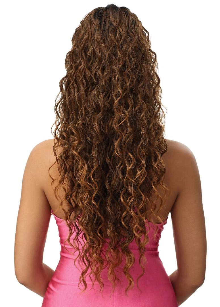 OUTRE PRETTY QUICK DRAWSTRING PONYTAIL W&W - BEACH WAVE 28"