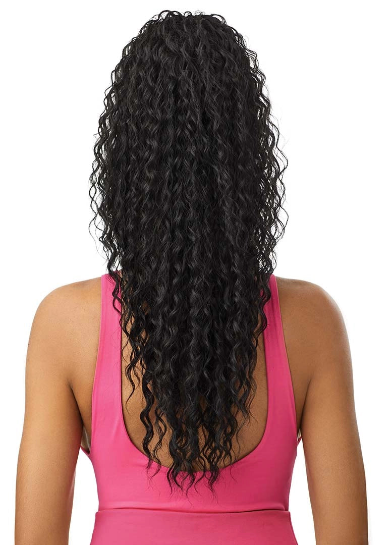 OUTRE PRETTY QUICK DRAWSTRING W&W - PONYTAIL DEEP CURL 24", BACK