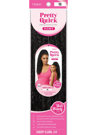 Thumbnail for OUTRE PRETTY QUICK DRAWSTRING W&W - PONYTAIL DEEP CURL 24