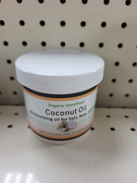 Thumbnail for COCONUT OIL-ORGANIC UNREFINED 100% NATURAL&CHEMICAL FREE- 10 OZ, FRONTVIEW 2