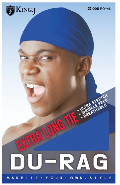 KING. J DURAG EXTRA LONG TIE DURAG