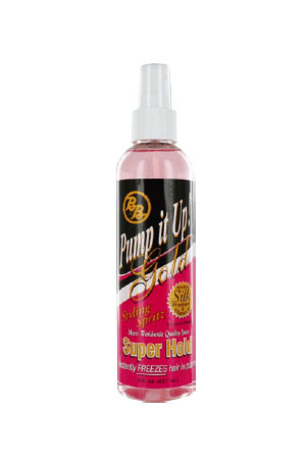 PUMP IT UP! GOLD SUPER HOLD STYLING SPRITZ -8OZ