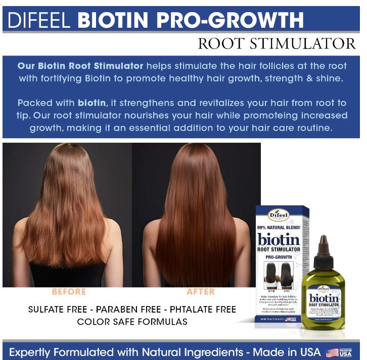 DIFEEL 99% NATURAL PREMIUM BIOTIN  PRO GROWTH ROOT STIMULATOR-7.1 OZ