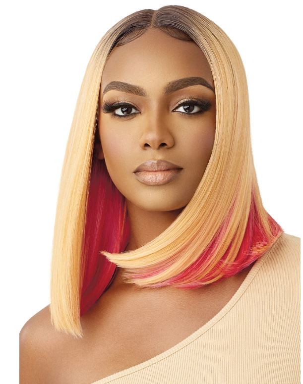 OUTRE LACE FRONT SYNTHETIC WIG - COLORBOMB - KIMIA, BLONDE PINK