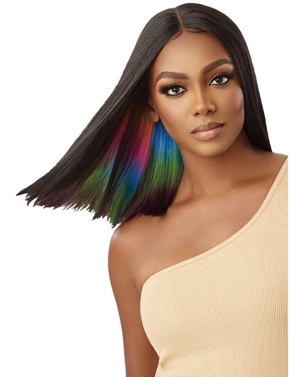 OUTRE LACE FRONT SYNTHETIC WIG - COLORBOMB - KIMIA, FRONT SIDE