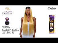 OUTRE PP BRAZILIAN BOUTIQUE-VIRGIN SLEEK PRESSED 26"28"30" + 4" DEEP LACE PARTING PIECE CLOSURE, VIDEO