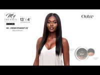 OUTRE MyTresses 100% Unprocessed Human Hair Black Label Lace Frontal Wig 13x4 HH-VIRGIN STRAIGHT 24"