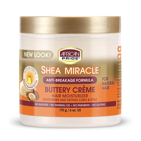 AFRICAN PRIDE SHEA BUTTER MIRACLE BUTTERY CREME  (6oz)