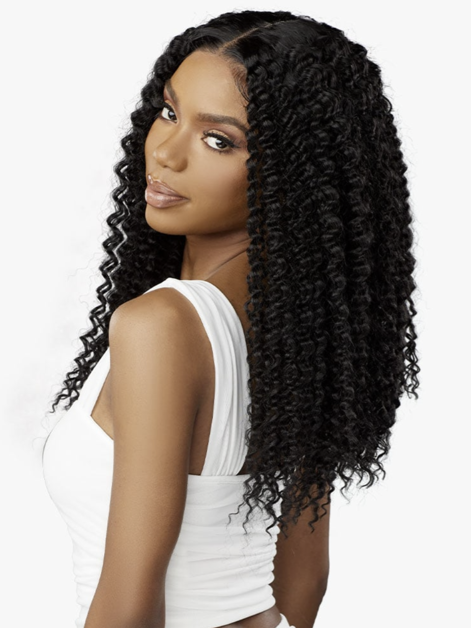 Sensationnel Butta LACE FRONT, LACE WIG: 5" Deep Hand-tide, Baby Hair, Butta Lace Human Hair Blend, Butta Lace Human Hair Mix, Ear to Ear, HD Lace, Heat Resistant Fiber, High Definition, Human Hair & Premium Fiber Blend, Natural Density, Pre-Plucked Hairline, Wider Parting
