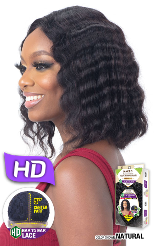 SHAKE N GO FREETRESS EQUAL BRAZILIAN NATURAL 100% HUMAN HAIR HD LACE FRONT- MILEY, SIDE VIEW