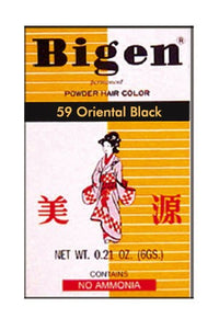 Thumbnail for BIGEN PERMANENT POWDER HAIR COLOR (0.21oz)- 59 ORIENTAL BLACK, Sareya Beauty Supply store 