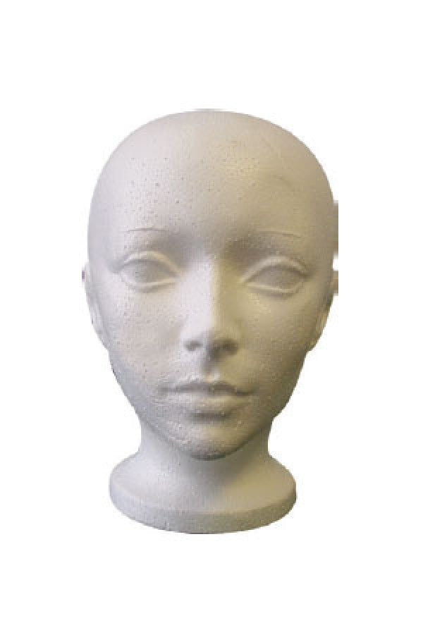 MANNEQUIN STYROFOAM HEAD - MEDIUM