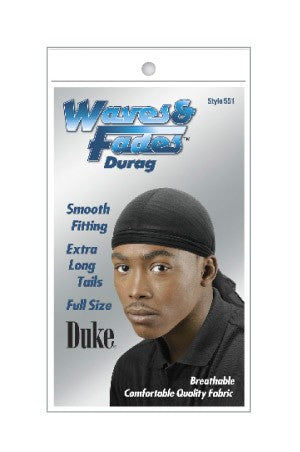 DUKE WAVES & FADES WAVE CAP - BLACK