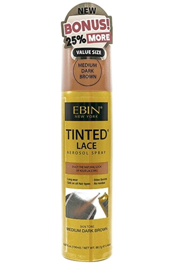 EBIN TINTED LACE SPRAY(150ML)-MEDIUM DARK BROWN