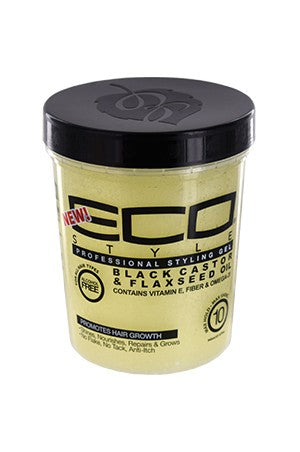 ECO STYLER-BLACK CASTOR & FLAXSEED OIL GEL (32OZ)