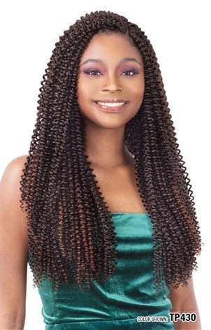 SHAKE N GO FREETRESS BRAID SPARKLING CURL 18", FRONT VIEW