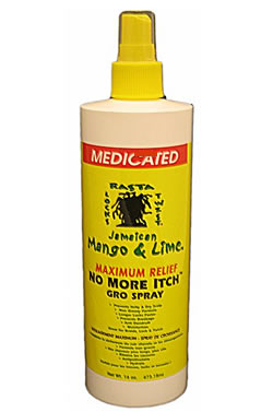 JAMAICAN MANGO AND LIME-MENTHOLATED NO MORE ITCH GRO SPRAY (16OZ)