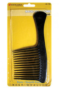 Thumbnail for A black rake comb packaged in a yellow and clear plastic blister pack with the brand MAGIC GOLD visible at the top.