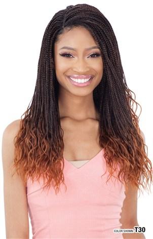 EQUAL PREMIUM BRAIDED LACE WIG MICRO GORGEOUS BRAID 22" - UPCLOSE FRONT VIEW