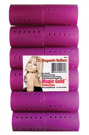 MAGNETIC ROLLERS 12PC (46MM-PURPLE)