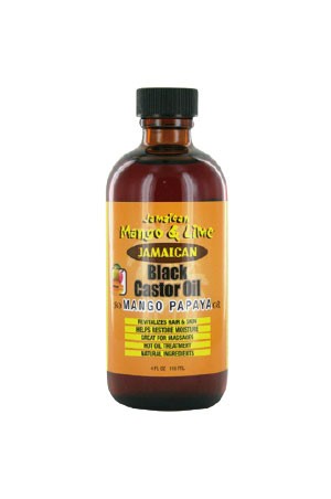 JAMAICAN MANGO& LIME BLACK CASTOR OIL - MANGO PAPAYA-4OZ