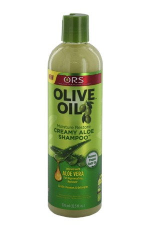 ORS OLIVE OIL MOISTURE RESTORE CREAMY ALOE SHAMPOO INFUSED WITH ALOE VERA - 12.5 OZ