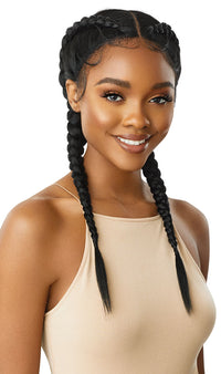 Thumbnail for OUTRE LACE FRONT WIG SWISS X DUTCH BRAID -  LOLA BLOW OUT STRAIGHT