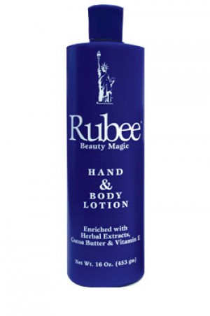 RUBEE BEAUTY HAND & BODY LOTION-16oz