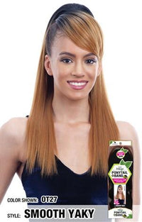 Thumbnail for EQUAL PONYTAIL + BANG 2PCS SMOOTH YAKY PONYTAIL & SWOOP SIDE BANG - FRONT VIEW