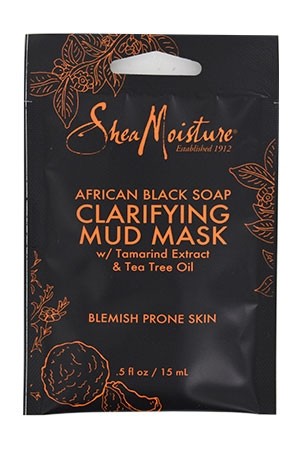 SHEA MOISTURE-AFRICAN BLACK SOAP MUD MASK_BLEMISH PRONE SKIN [0.5 OZ)