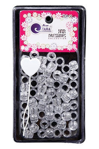 Thumbnail for Tara Bead (L) #9364(Clear. Sliver Glitter) [60/pk]