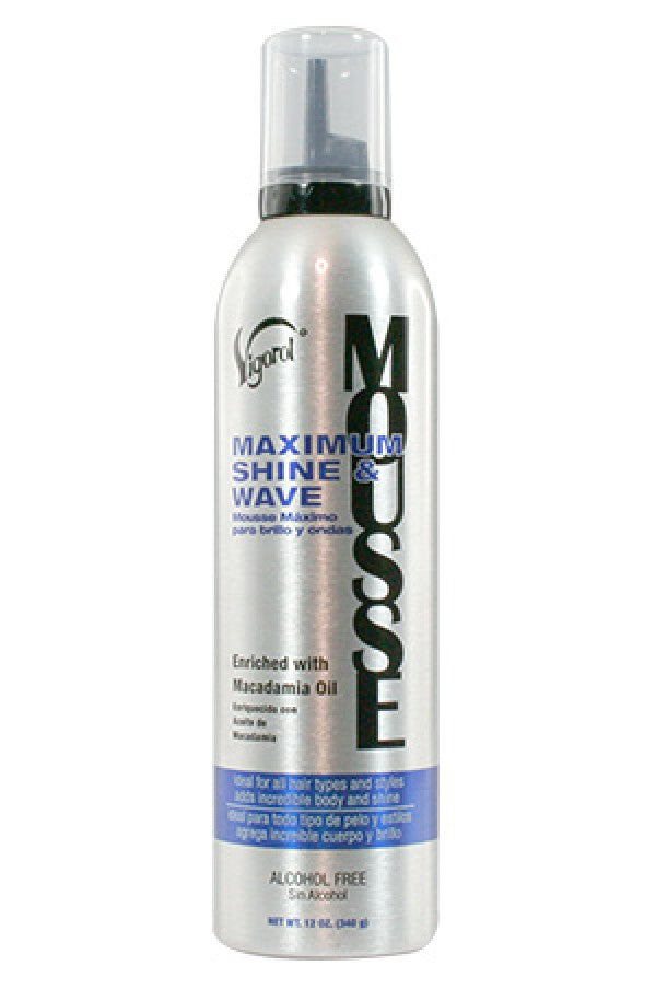 VIGOROL MAXIMUM SHINE WAVE MOUSSE 12OZ