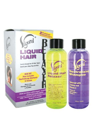 VIGOROL LIQUID HAIR RELAXER KIT WITH SHAMPOO