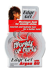 Thumbnail for WORLDS OF CURLS EDGE GEL WITH ARGAN OIL (2.25 OZ)